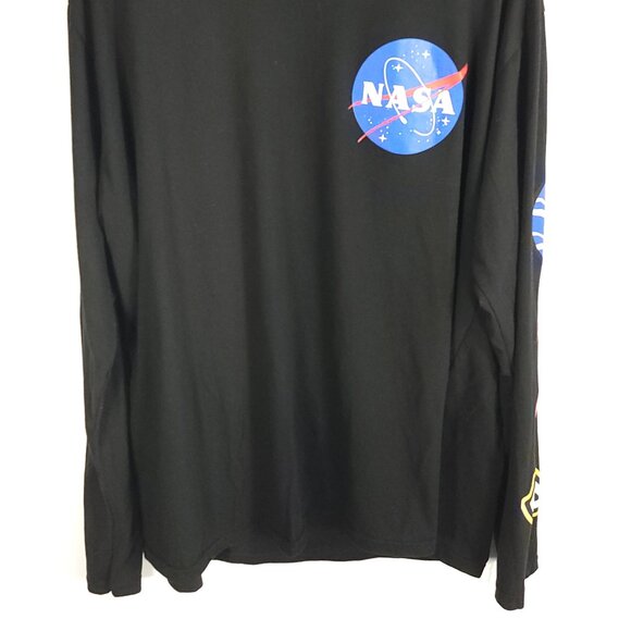 NASA Mushroom Graphic T-Shirt Men's 3XL Black Groovy Psychedelic Long Sleeve - Picture 2 of 12